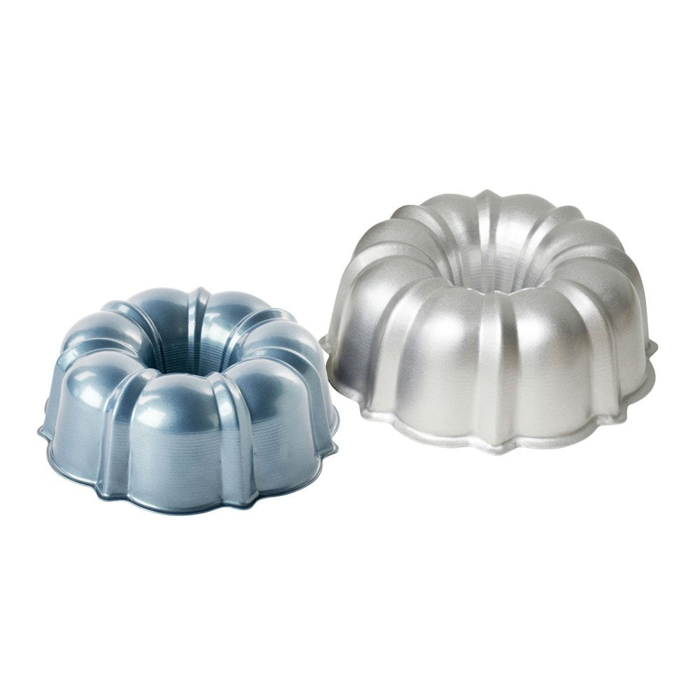 Nordic Ware Nonstick Formed Aluminum 2-piece Tiered Bundt Set, 12 Cup and 6 Cup