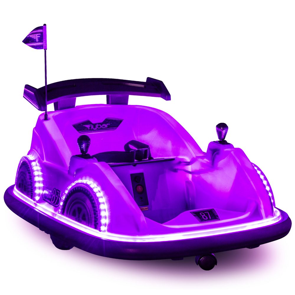 Flybar 12V Racer Glow Bumper Car
