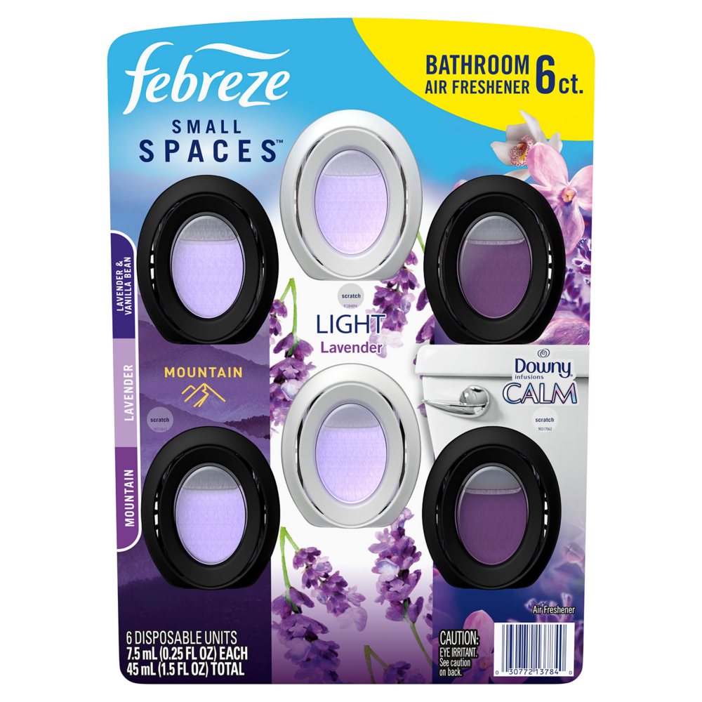 Febreze Small Spaces Air Freshener, Mixed, 6 Refills
