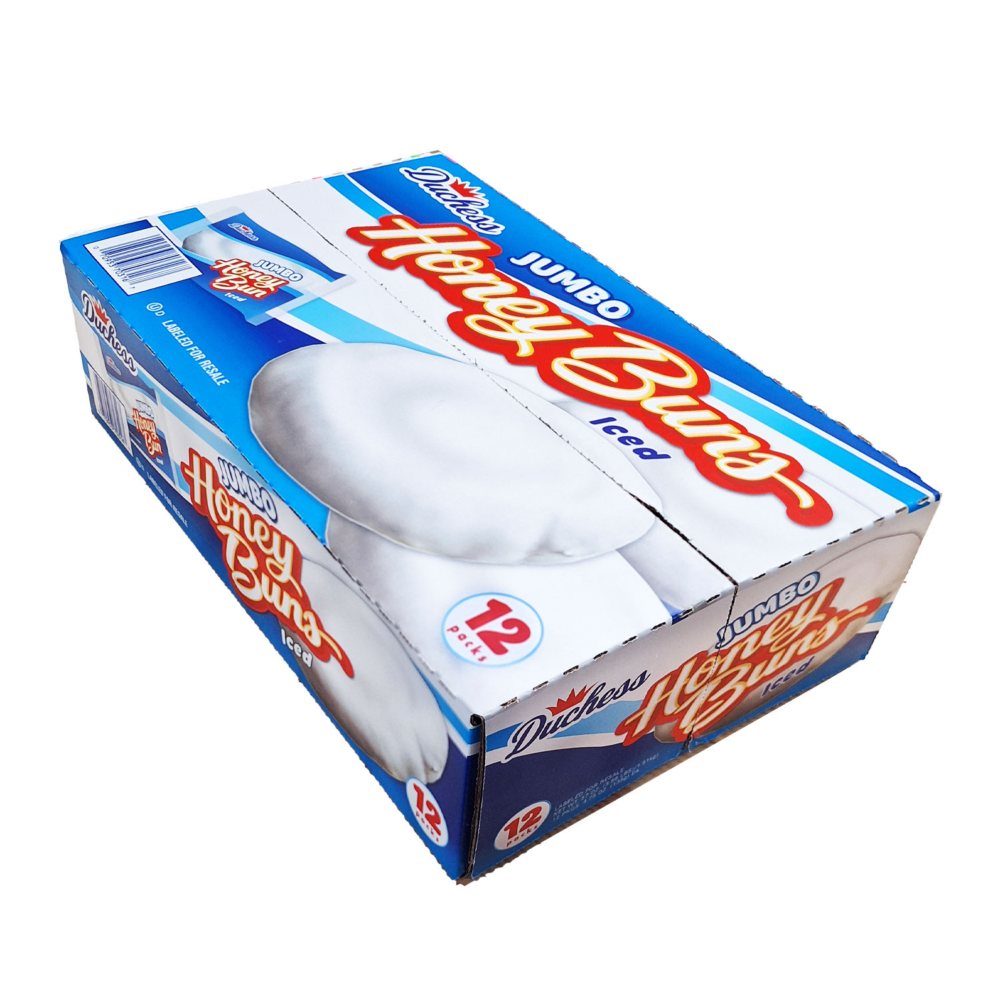 Duchess Jumbo White Iced Honey Buns 4.75 oz., 12 pk.