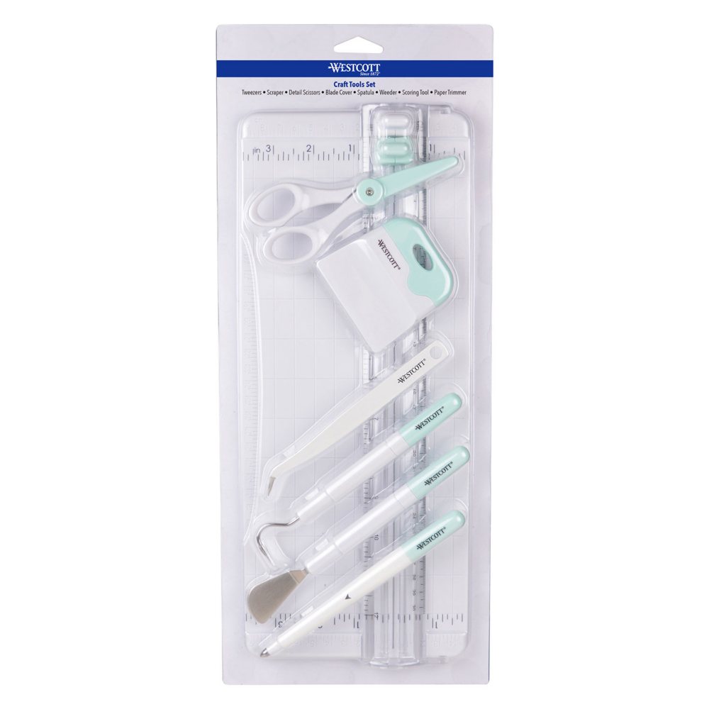 Westcott Die Cutting Craft Tool Set 8pc. Blue and White