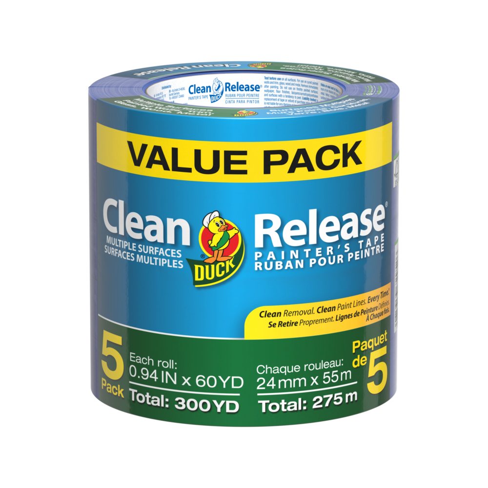 Duck Clean Release .94". x 60 yards, Blue Painter's Tape 5 pk.