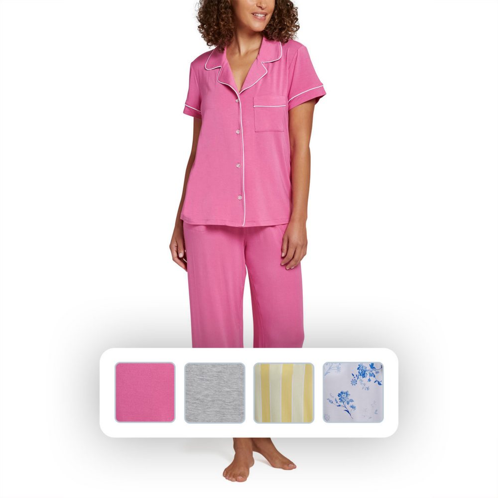 LOFT Notch Ladies Collar Capri Sleep Set