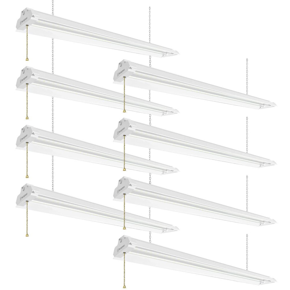 Westinghouse 4' 5000 Lumen LED Shop Light, White Finish, 8-Pack