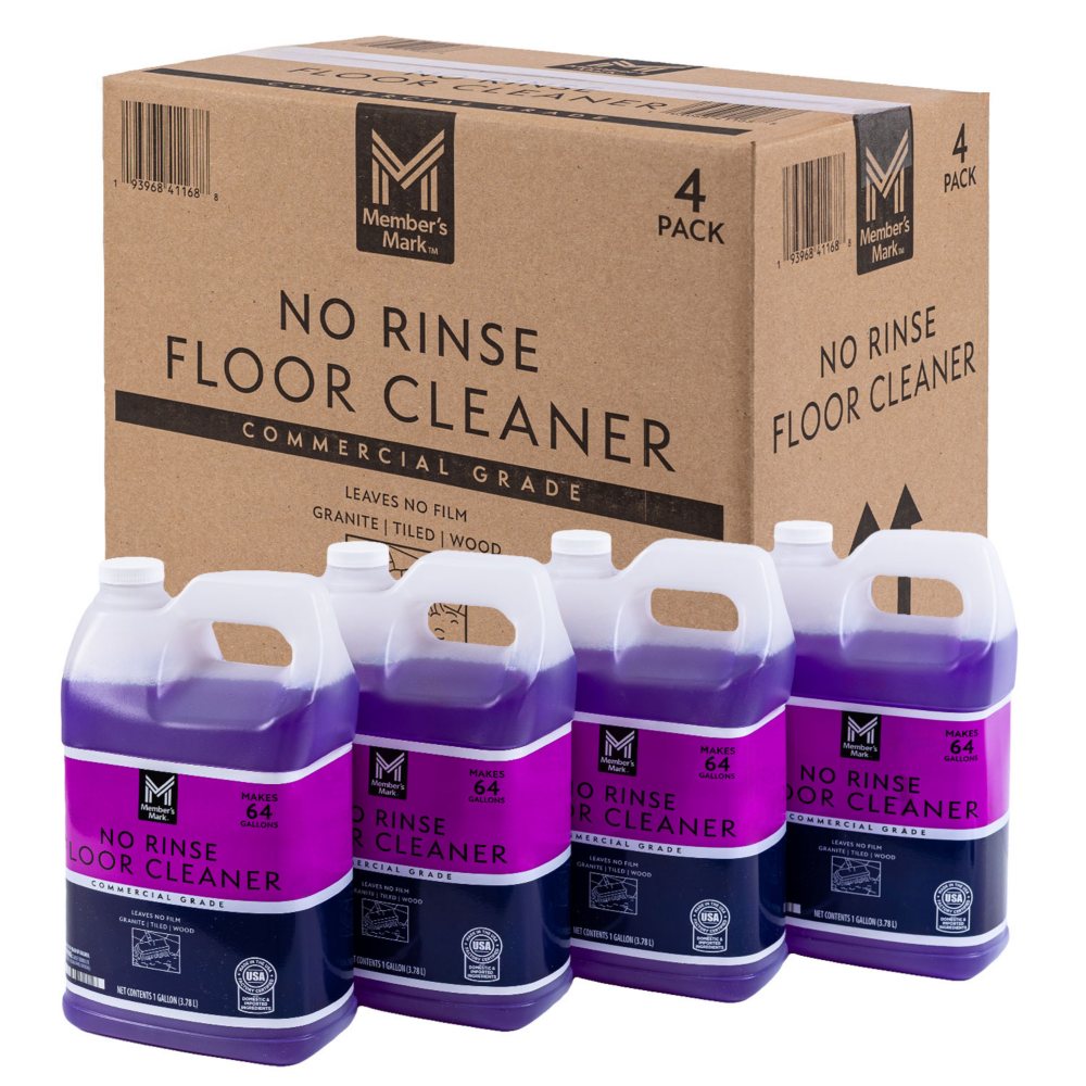 Member's Mark No Rinse Floor Cleaner, 4 gal., 4 pk.