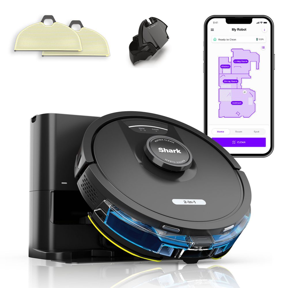 Shark Matrix 2-in-1 Robot Vacuum & Mop With 30 Day Dock, Sonic Mop Technology, Wi-Fi Connected UR2450WS