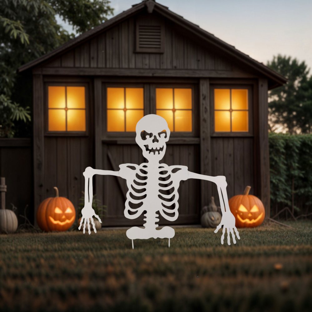 Skeleton 36" Metal Silhouette Yard Décor