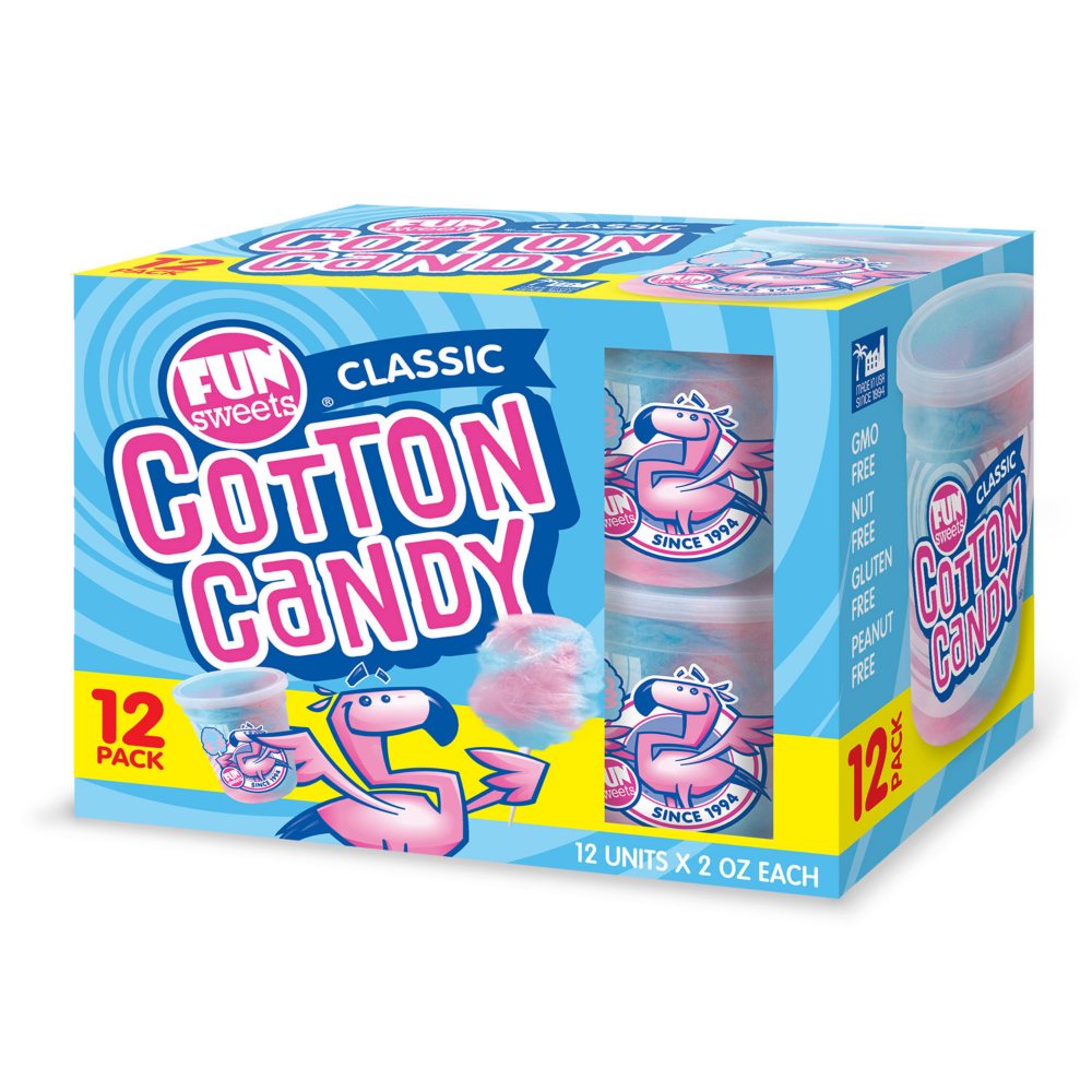 Fun Sweets Cotton Candy, 12 pk.