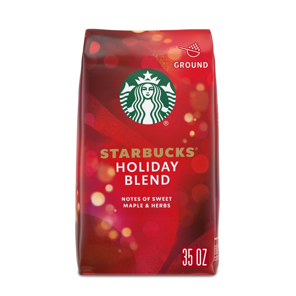 Starbucks Medium Roast Ground Coffee, Holiday Blend, 35 oz.
