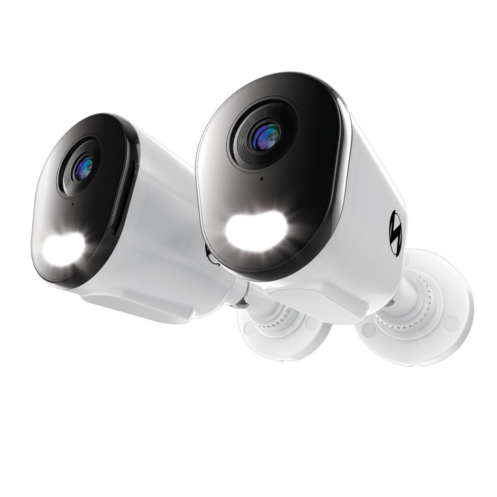 Night Owl Add On Wired IP 4K Deterrence Cameras with 2-Way Audio (2-Pack)