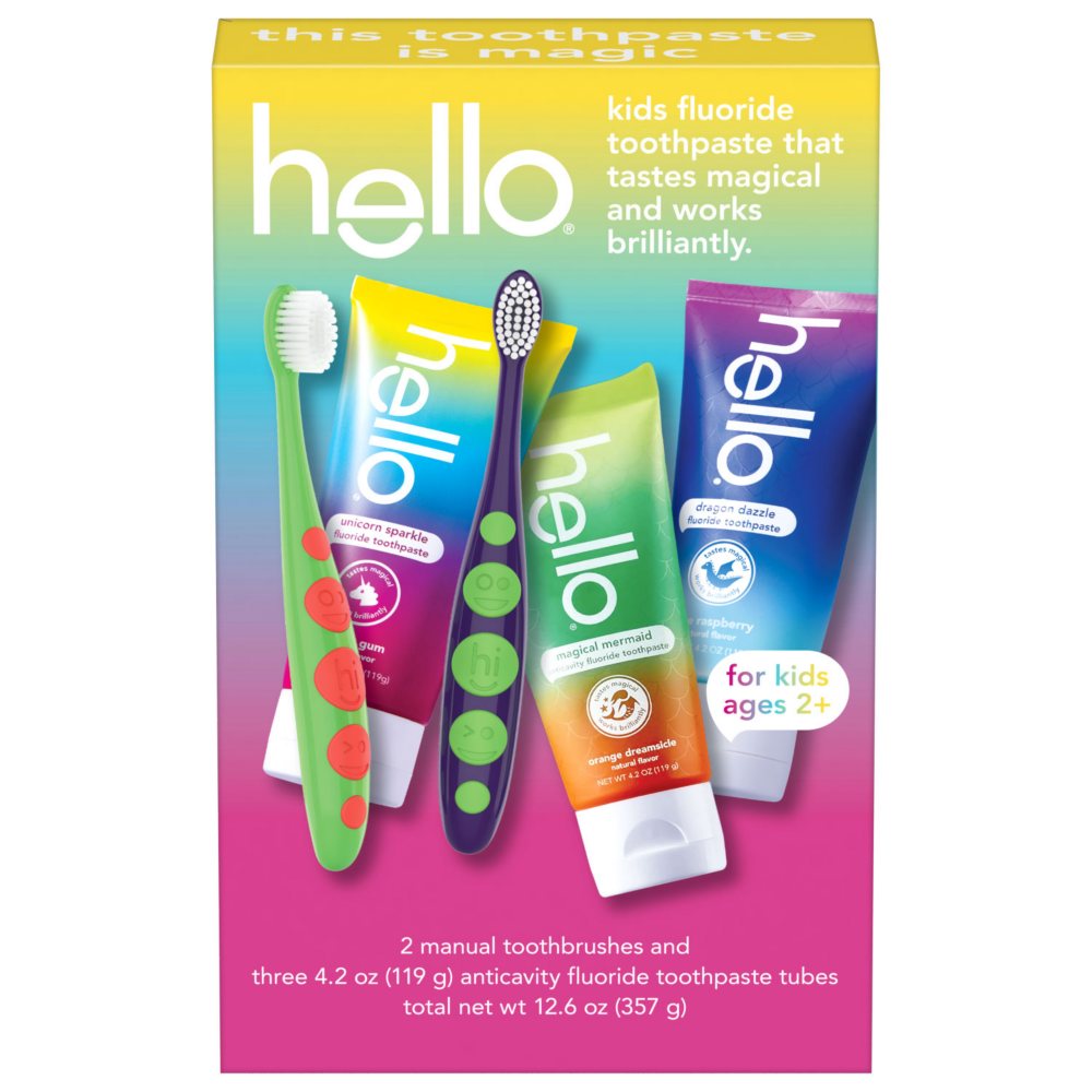 hello Kids Toothpaste and Toothbrush Variety Pack