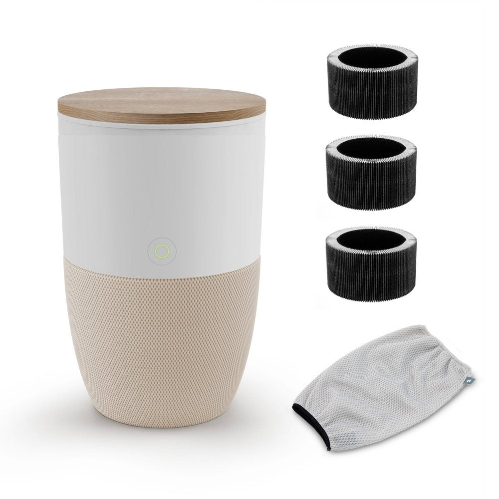 Dupray Air Purifier with Planter and Custom Walnut Accent Table Design