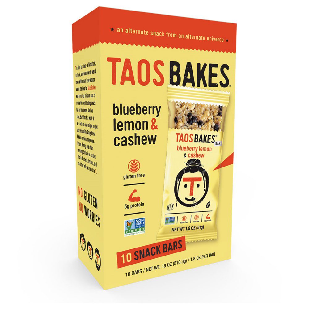 Taos Bakes Snack Bars, Blueberry Lemon Cashew, 1.8 oz., 10ct.