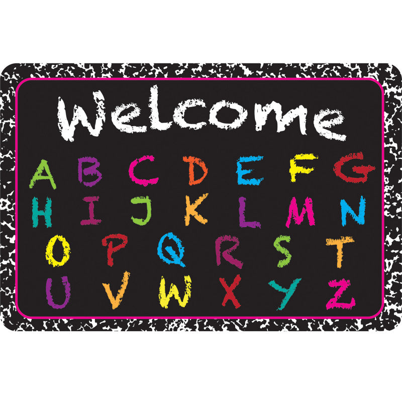 Welcome Mat 15.5X23.5 Chalk Alphabt (Pack of 2)