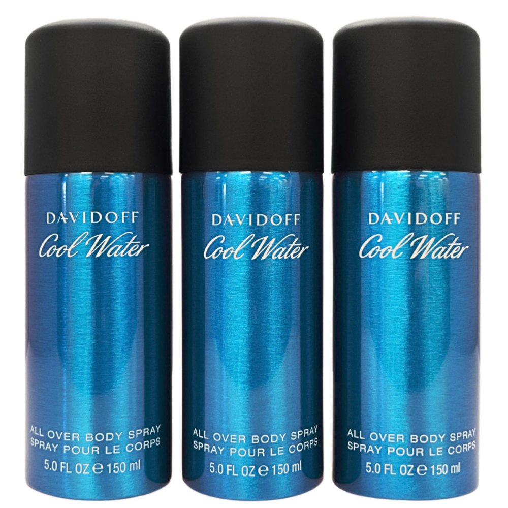 Davidoff Cool Water Body Spray, 5.0 oz, 3 pk