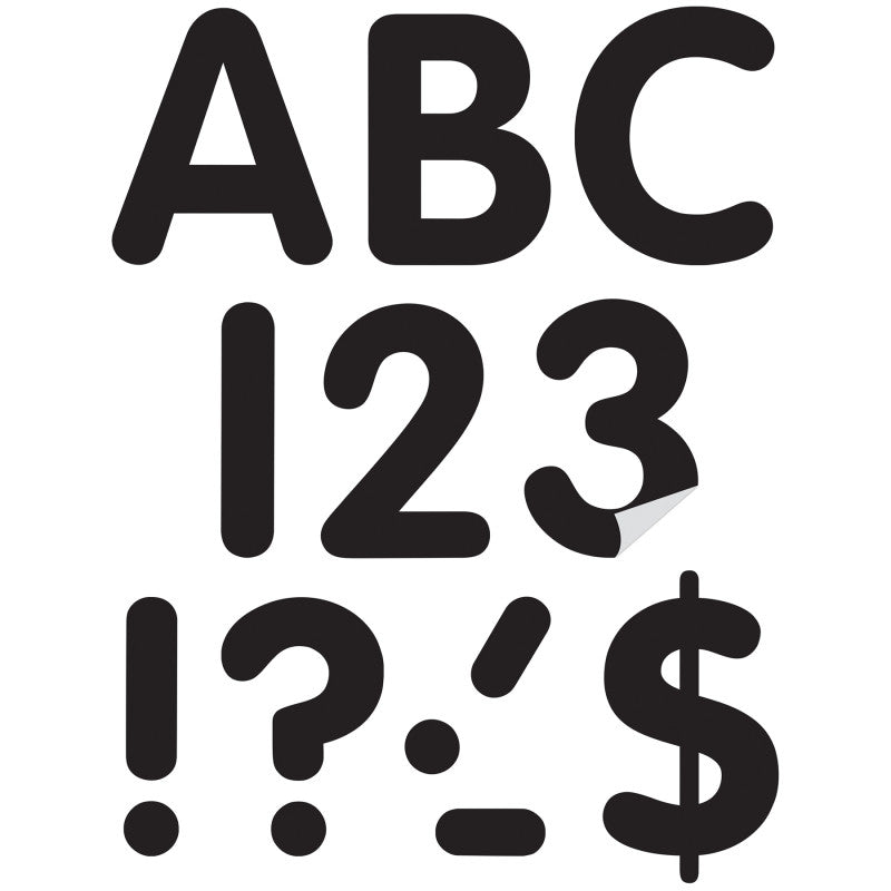 Black 4In Classic Adhesive Letters Uppercase (Pack of 3)