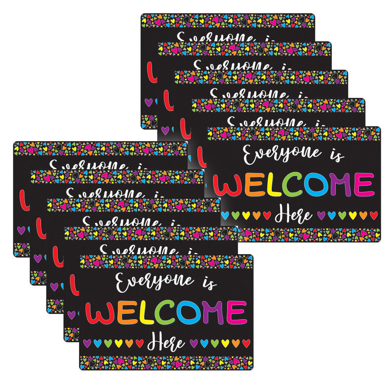 10Ct Mouse Pad Hearts Everyone Is Welcome Here