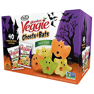 Sensible Portions Garden Veggie Ghosts and Bats Sea Salt Chips, 40 ct./0.5 oz.
