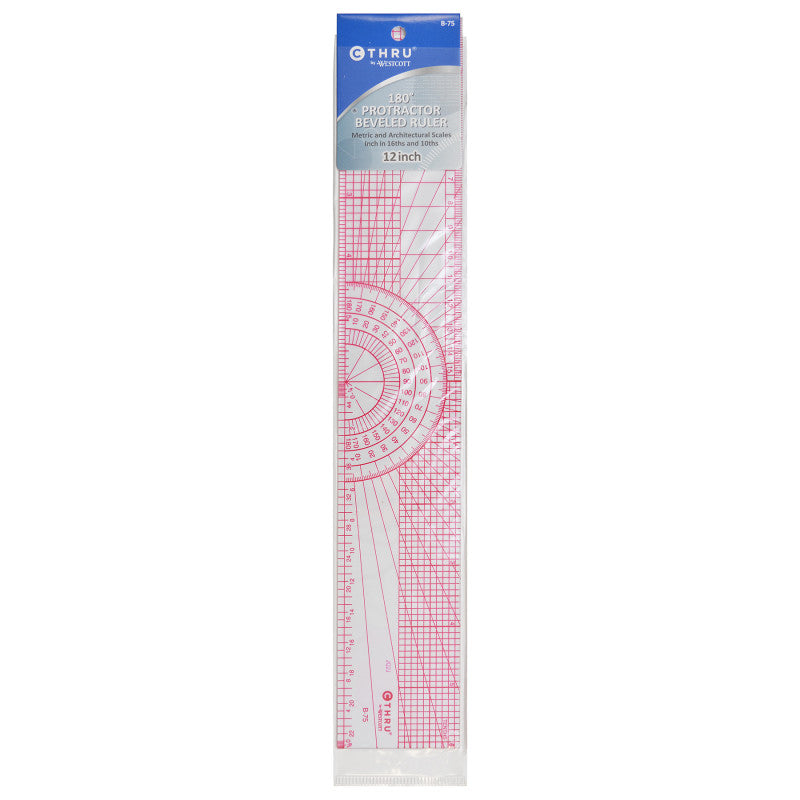 12In Protractor Ruler (Pack of 12)
