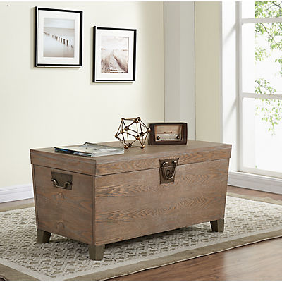 SEI Pyramid Trunk Cocktail Table - Burnt Oak