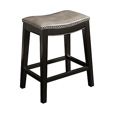 Abbyson Living Knox Nail Head Trim Counter Stool - Grey