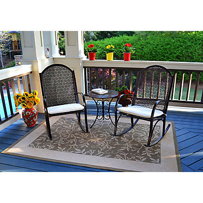 Tortuga Outdoor 3-Pc. Garden Rocker Set - Black