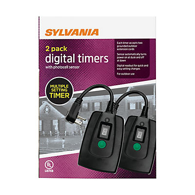 Sylvania Digital Timers, 2 pk.