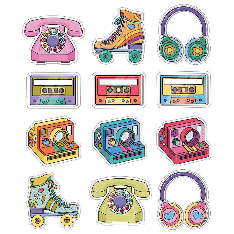 Retro Remix Cutouts (Pack of 8)