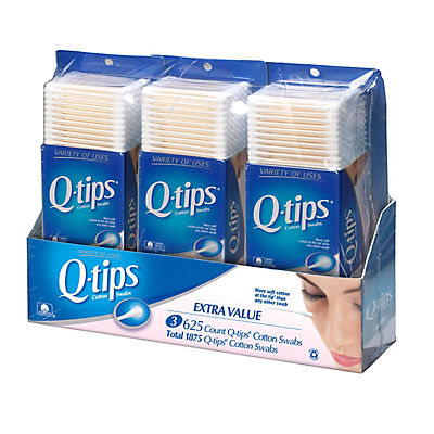 Q-Tip Cotton Swabs, 3 pk./625 ct.
