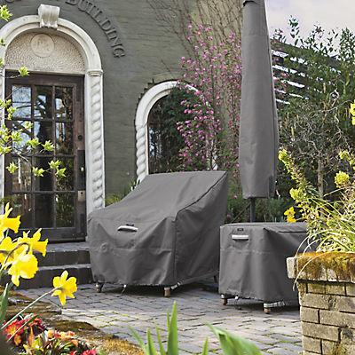 Classic Accessories Ravenna High Back Patio Chair Cover - Dark Taupe/Mushroom/Espresso