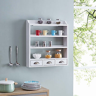 SEI Seryrillo Wall-Mounted Organizer - White