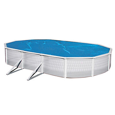 Blue Wave 8-Mil 12' x 24' Oval Aboveground Pool Solar Blanket - Transparent Blue