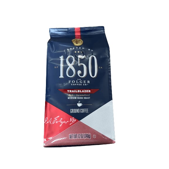 1850 1850 Trailblazer, Medium-Dark Roast Ground Coffee, 12 oz.