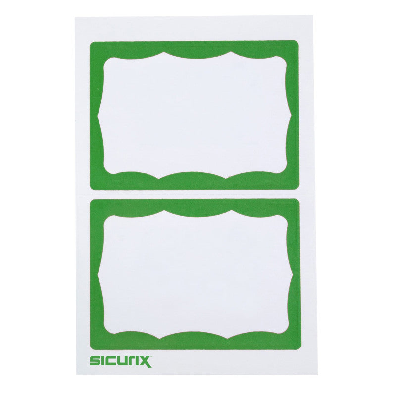 Adhesive Badge Green Border 100/Pk (Pack of 10)