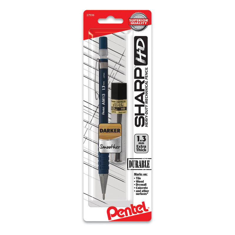 Sharp Hd Mech Pencil with Lead Refill 1.3Mm Dark Blue Barrel (Pack of 8)