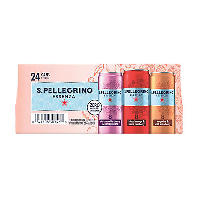 S.Pellegrino Essenza Flavored Mineral Water With Natural Co2 Added Variety Pack, 24 pk./11.15 fl. oz.