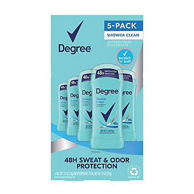 Degree Women's Shower Clean Dry Protection Deodorant, 5 pk.