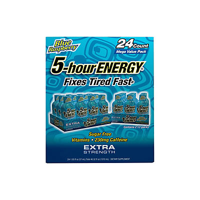 5-Hour Energy Shot Extra Strength - Blue Raspberry, 24 pk./1.93 oz.