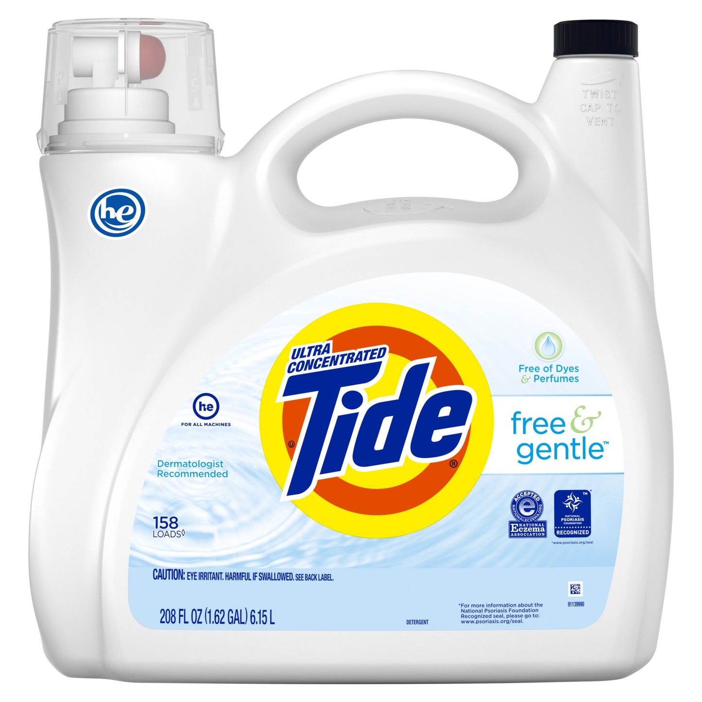 Tide Free and Gentle Liquid Laundry Detergent, 208 fl. Oz.