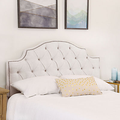 Abbyson Living Rory Tufted Linen Full/Queen-Size Headboard