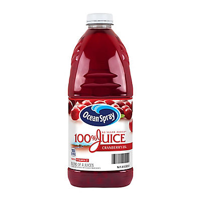 Ocean Spray 100% Juice Cranberry Juice Blend, 2 pk./96 fl. oz.