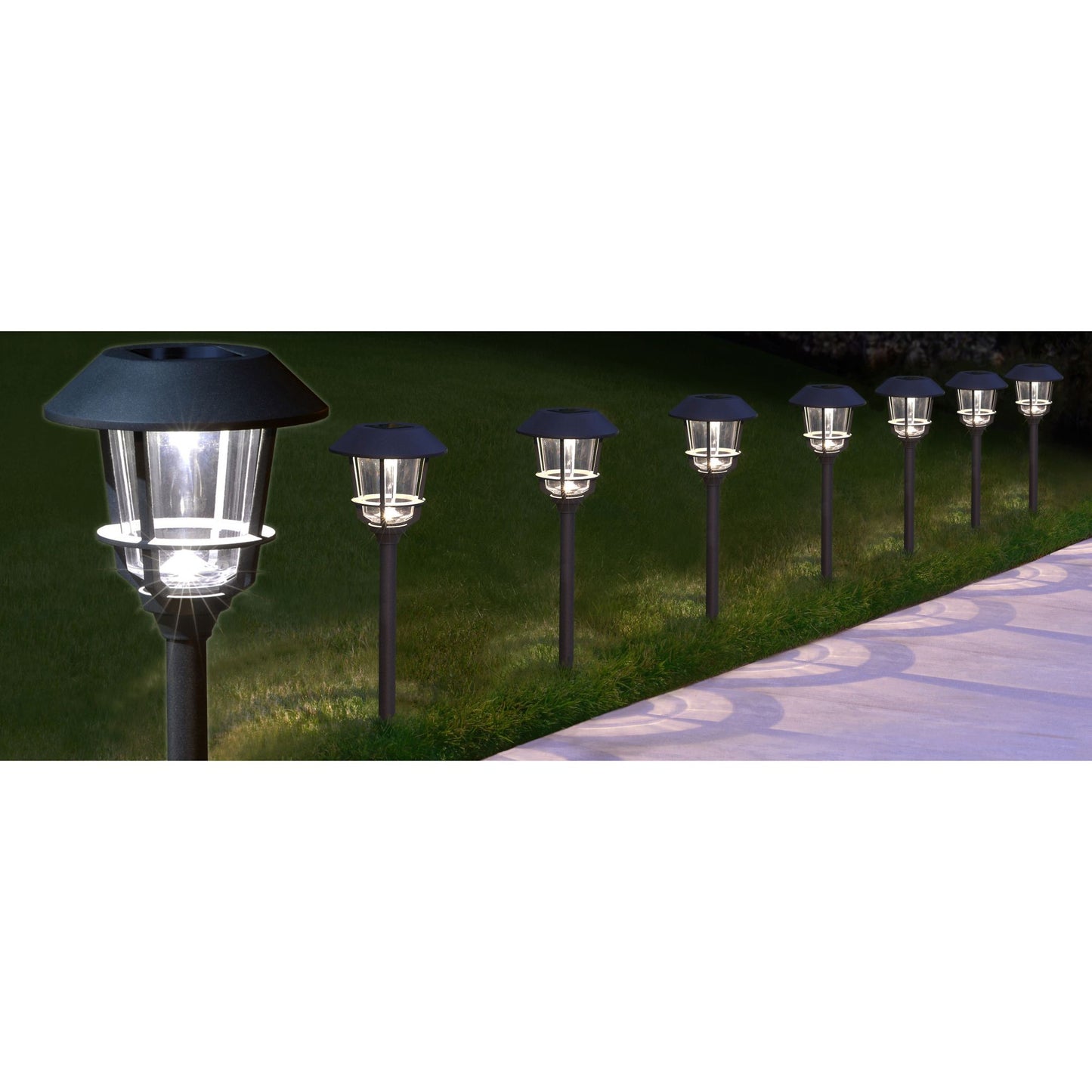 Berkeley Jensen 12-Lumen Solar Pathway Lights, 8 pk. - Weathered Zinc