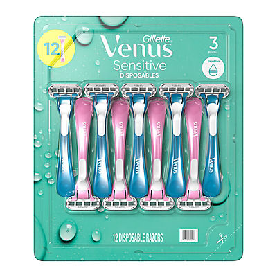 Gillette Venus Sensitive Plus Women's Disposable Razors, 12 ct.