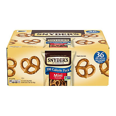 Snyder's of Hanover Mini Pretzels, 100 Calorie Individual Packs, 36 pk.