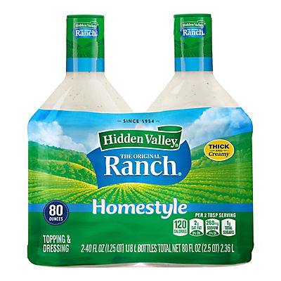 Hidden Valley Original Ranch Homestyle Salad Dressing and Topping, 2 pk./40 oz.