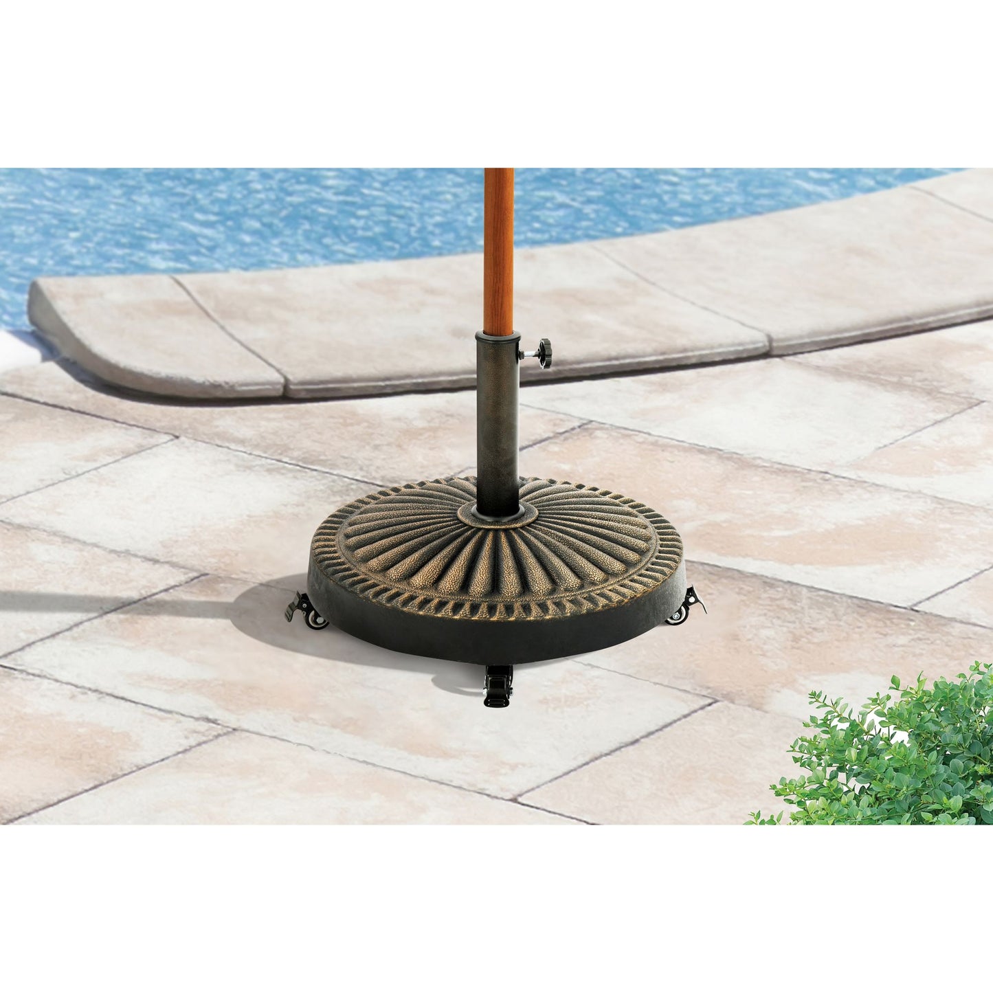 Berkley Jensen Resin Umbrella Base 50 lbs. with Wheels