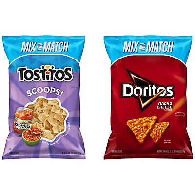 Doritos Nacho Cheese & Tostitos Scoops, Pick n' Pack