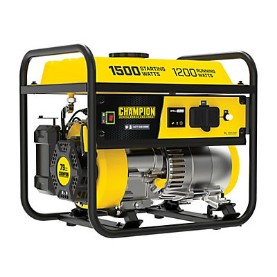 Champion 1,500W Peak/1,200W Rated Portable Generator