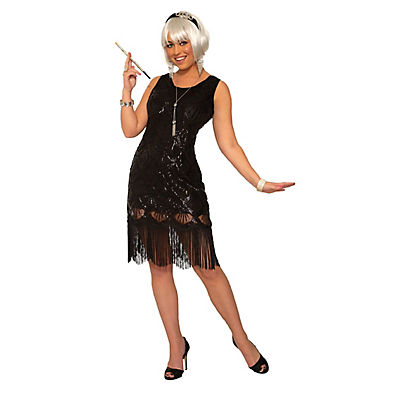 Rubies Black Flapper Womens Costume - X-Small / Small / Medium