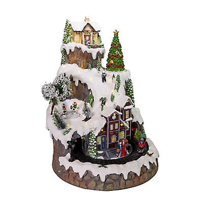 Kurt Adler 17" Musical LED Village Table Piece